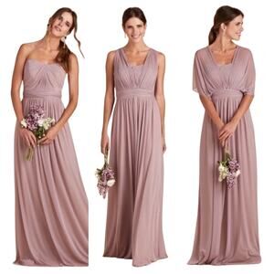 mauve multiway bridesmaid dress Burgundy Convertible Bridesmaid Dresses Tulle Purple Mismatched Bridesmaid Dresses ARD1166 main image 0